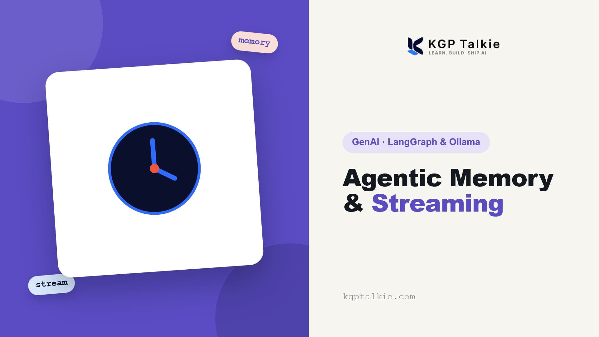 Agentic Memory and Streaming in LangGraph