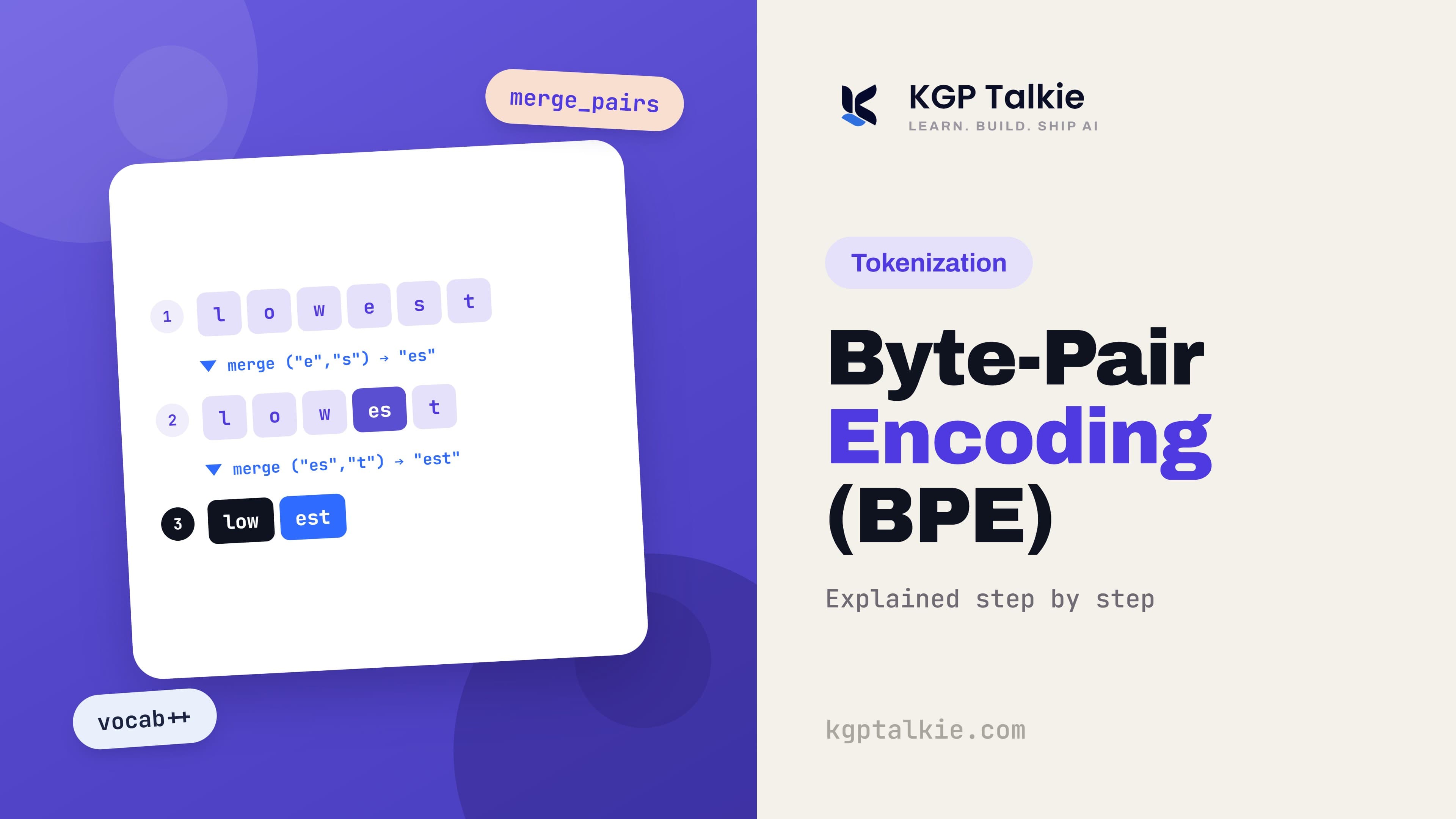 Byte-Pair Encoding (BPE) Explained Step by Step