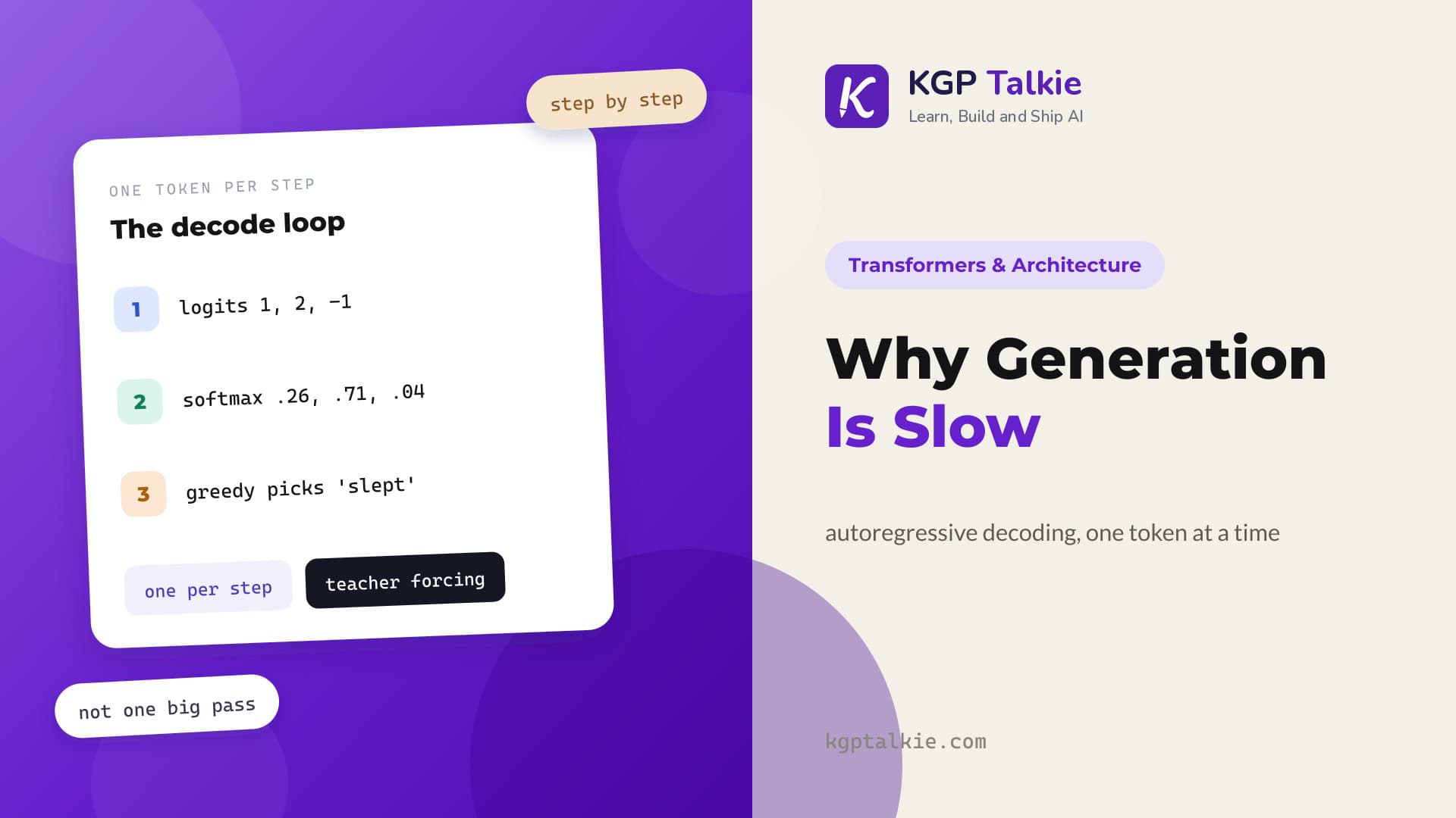 Why Text Generation Is Slow: Autoregressive Decoding Explained