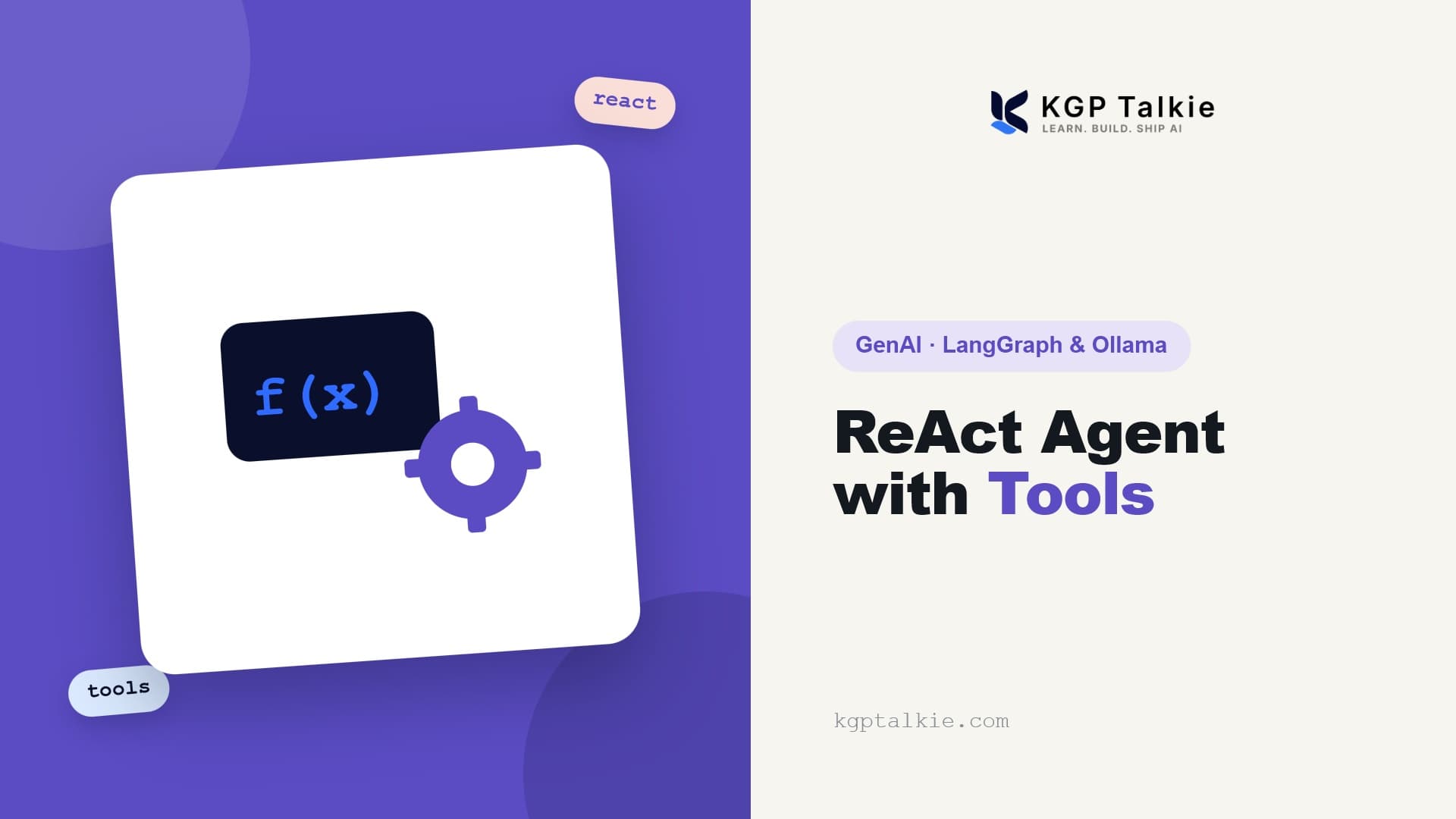 Building a ReAct Agent with Tools in LangGraph