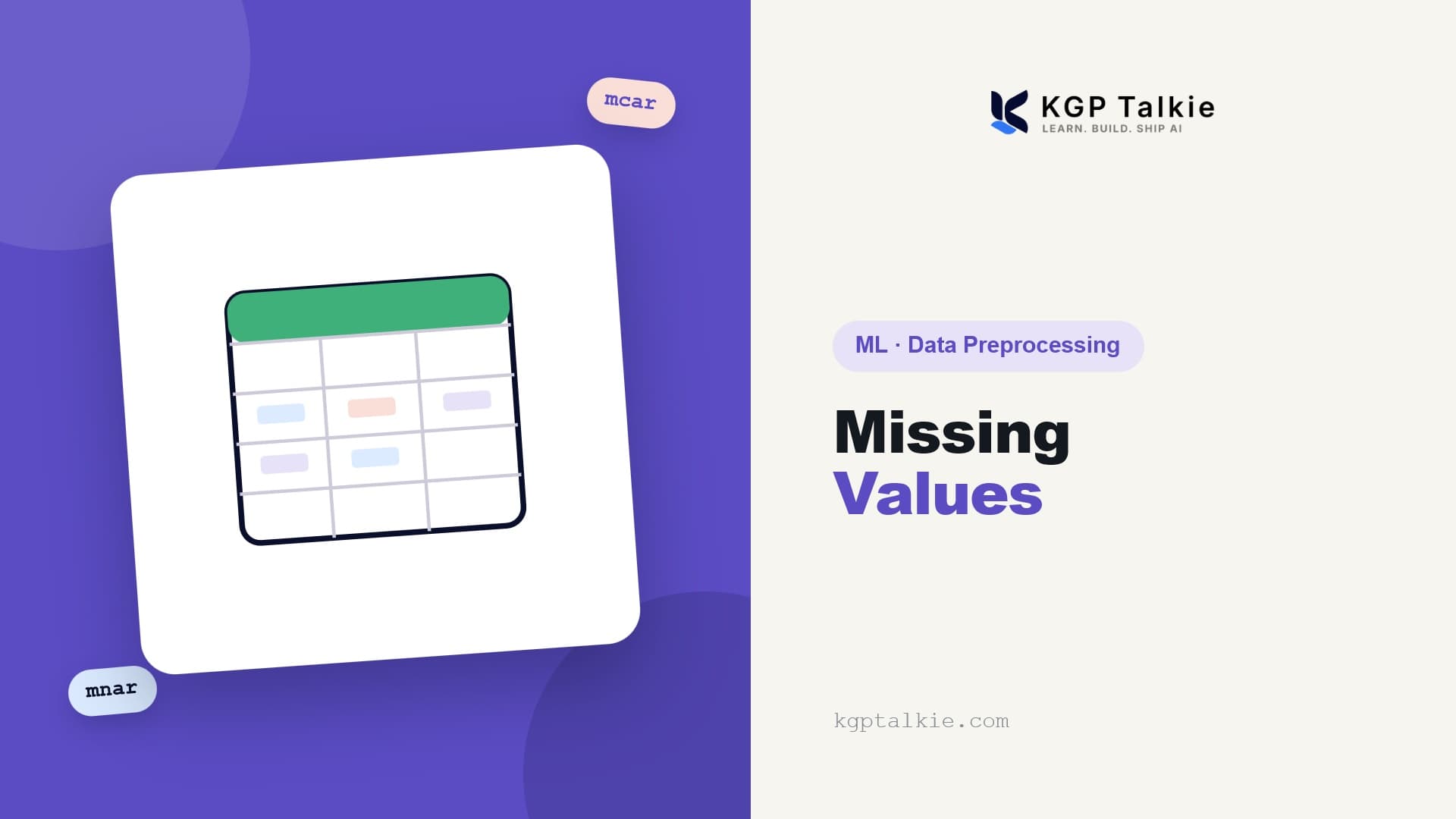 Missing Values and Their Mechanisms