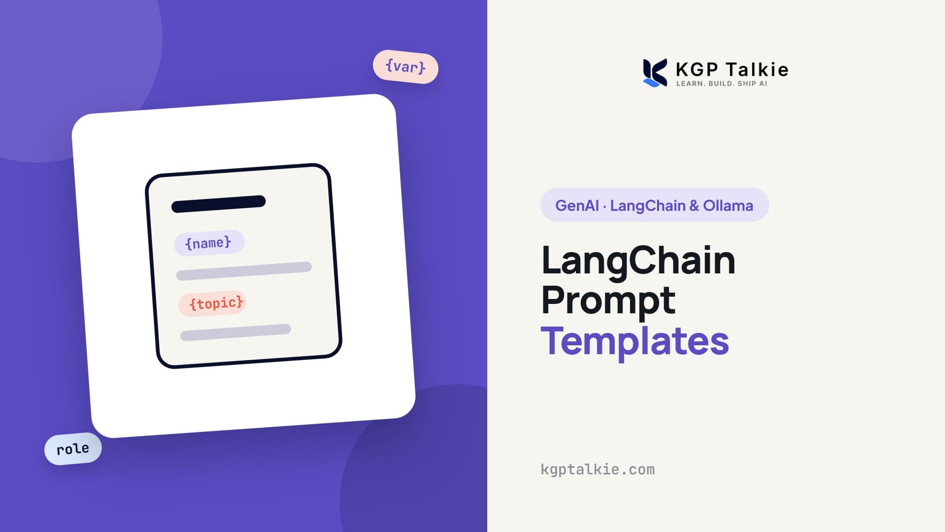 LangChain Prompt Templates