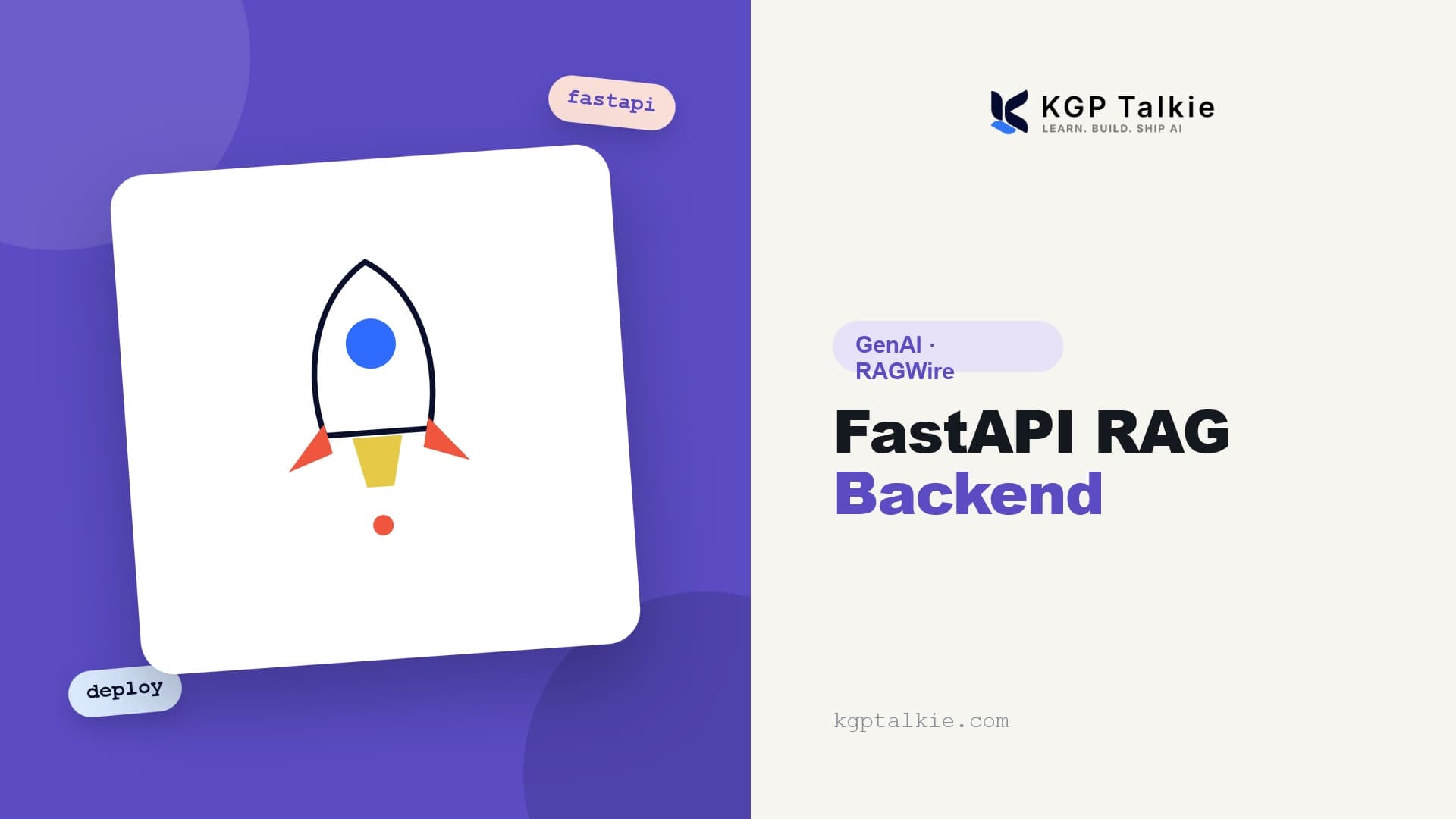 RAGWire, FastAPI RAG Backend Setup