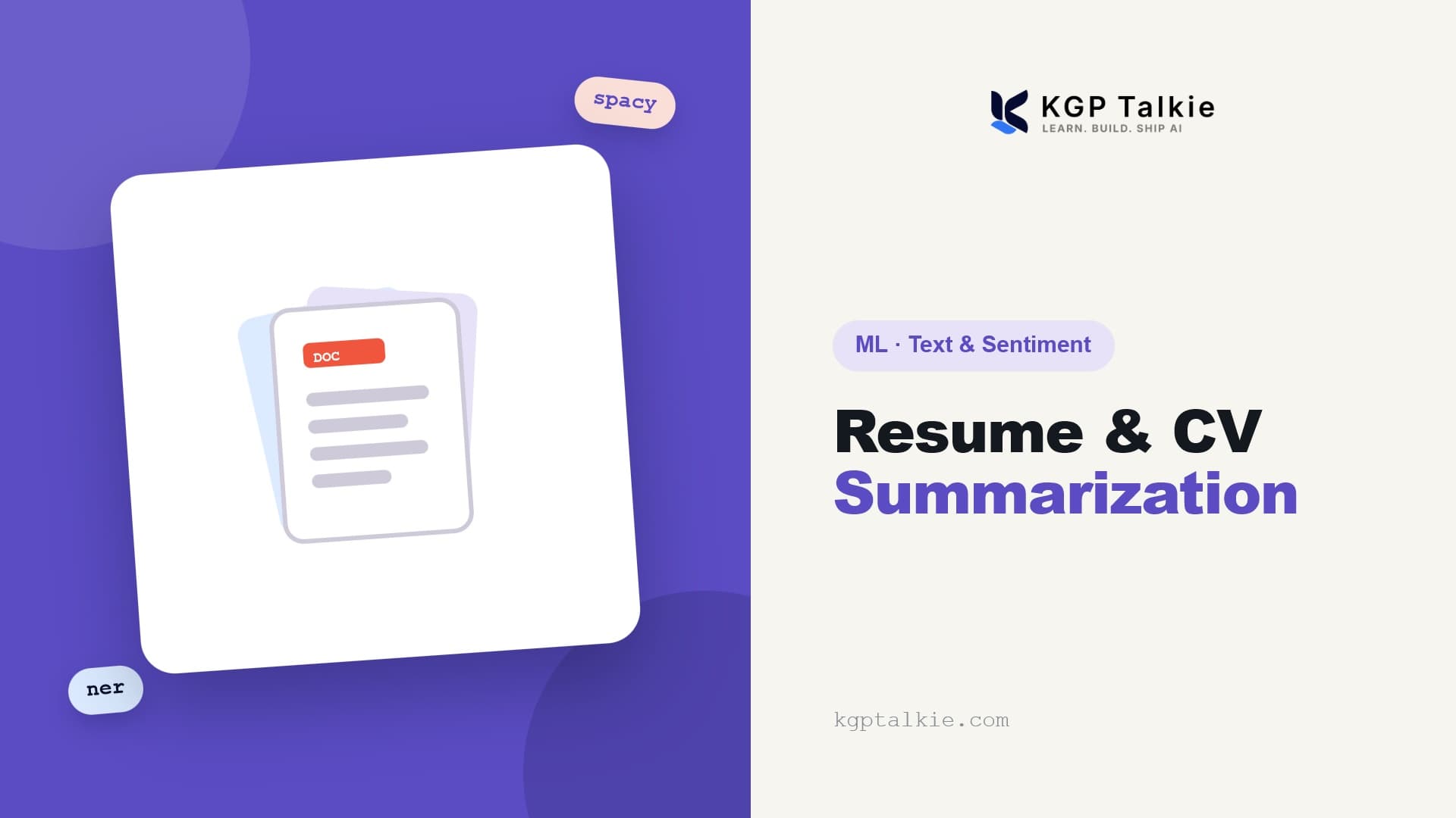 Resume and CV Summarization