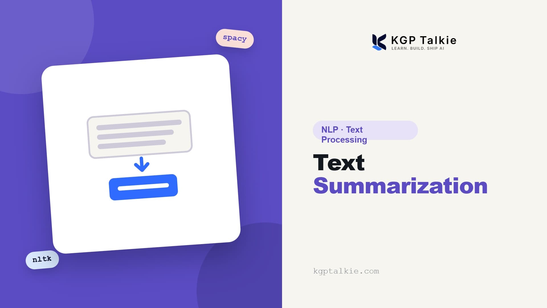 Text Summarization using NLP