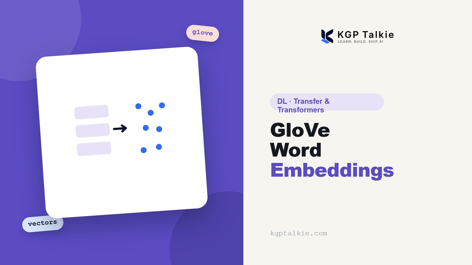 Words Embedding using GloVe Vectors